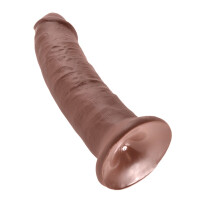 Brauner Naturdildo mit Saugfuß - 22,9 cm Einführlänge