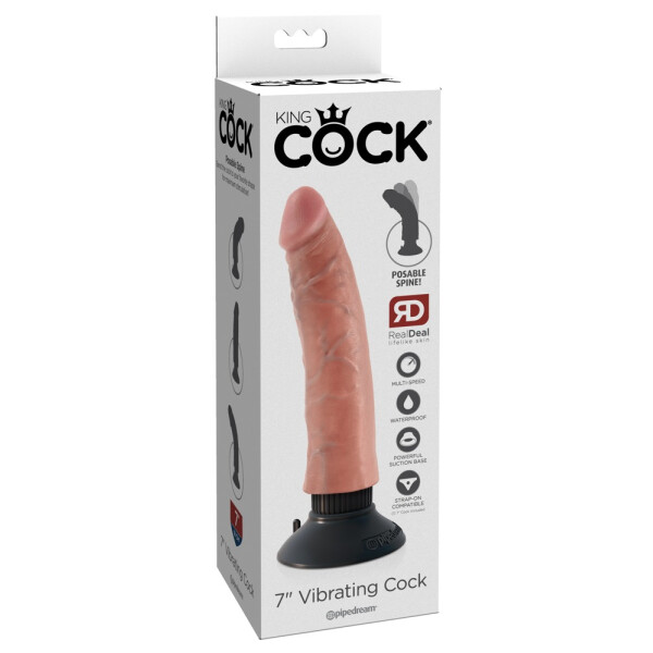 Naturvibrator mit Saugfuß - 18 cm Einführlänge - Biegsam