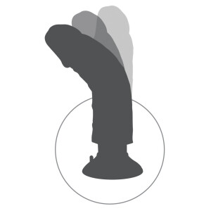 Naturvibrator mit Saugfuß - 18 cm Einführlänge - Biegsam