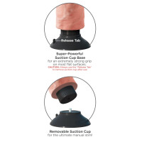 Naturvibrator mit Saugfuß - 18 cm Einführlänge - Biegsam