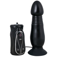 Analplug »Anal Pusher« - Plug mit Vibration und Stoßfunktion - Schwarz
