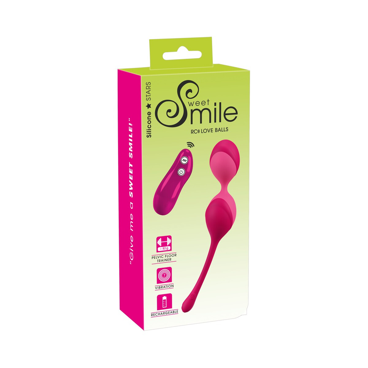 Sweet Smile Vibrokugel-Duo mit Fernbedienung - Rot
