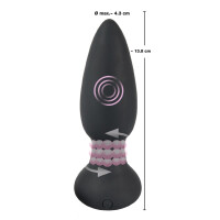 Analplug mit 7 Rotationsmodi & Fernbedienung - Schwarz