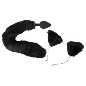 Bad Kitty »Pet Play Set« - Plug mit Schwanz + Ohren - Schwarz