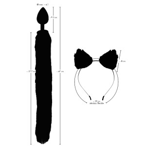 Bad Kitty »Pet Play Set« - Plug mit Schwanz + Ohren - Schwarz