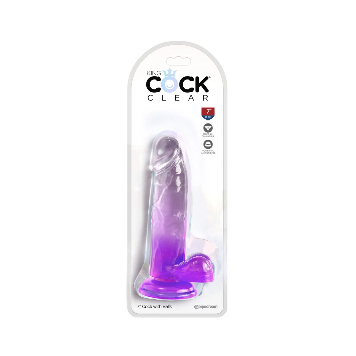 Transparent-Naturdildo von - King - Cock -  LILA