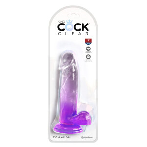 Transparent-Naturdildo von - King - Cock -  LILA