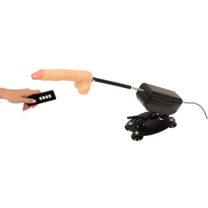 Strombetriebene Sex-Maschine>>Klein, kompakt, handlich>> Inkl. 2 Dildos