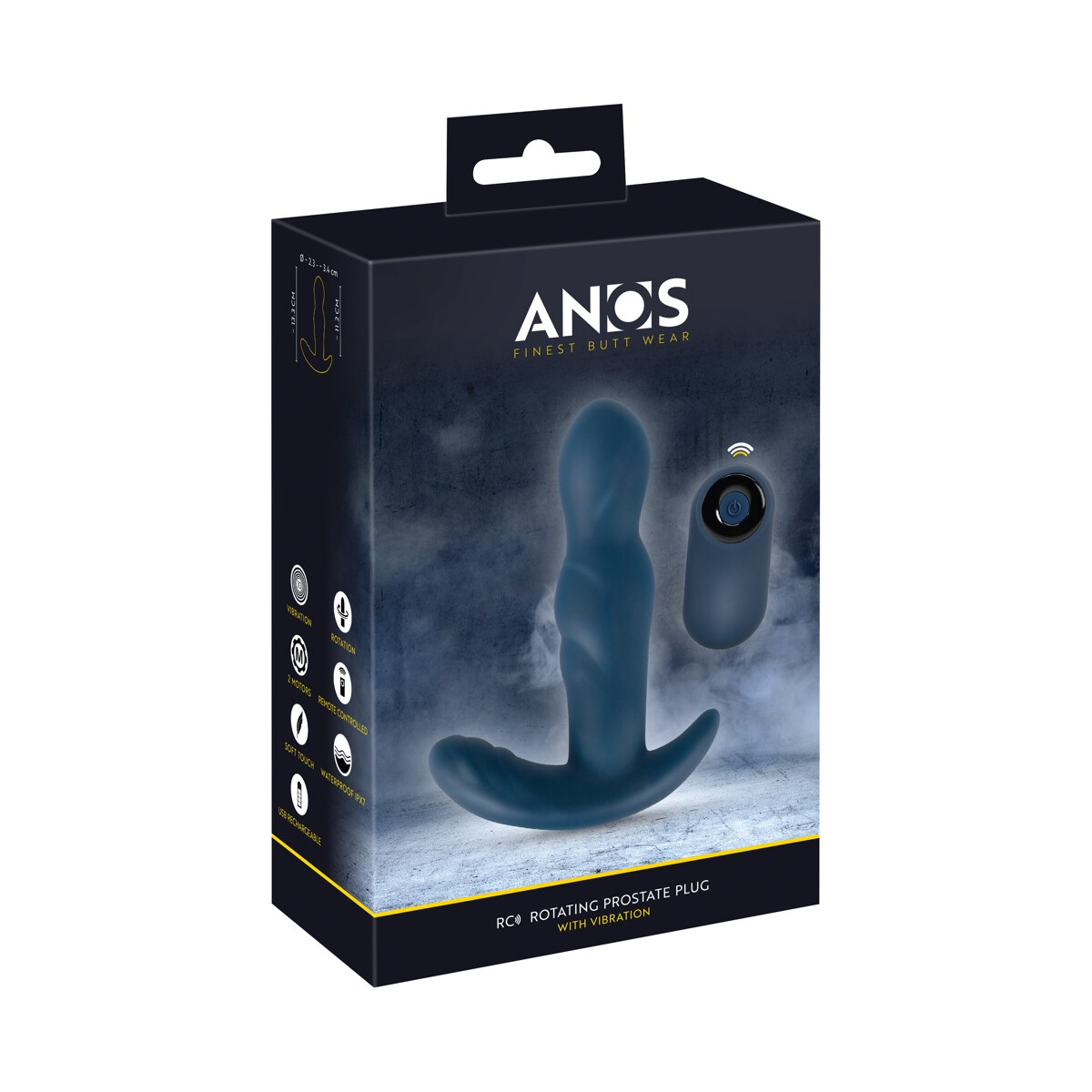 ANOS RC Rotierender Prostate Plug mit Vibration