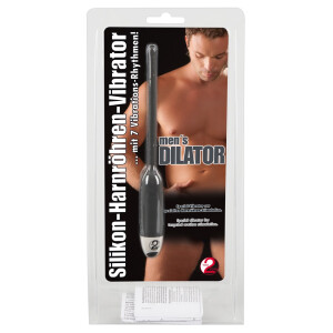 Dilator - Harnröhren-Vibrator aus Silikon - Grau - 6 mm