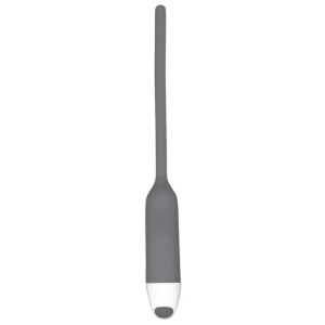 Dilator - Harnröhren-Vibrator aus Silikon - Grau - 6 mm