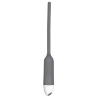 Dilator - Harnröhren-Vibrator aus Silikon - Grau - 6 mm