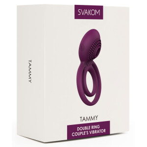 Vibro-Penisring »Svakom - Tammy« mit Klitorisaufsatz & Hodenring - Lila
