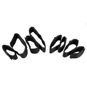 Bad Kitty Fessel-Set aus Gurtmaterial - 4-teilig - Schwarz