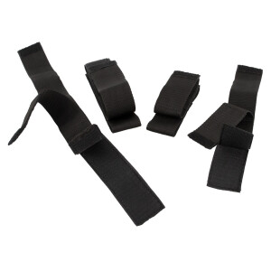 Bad Kitty Fessel-Set aus Gurtmaterial - 4-teilig - Schwarz