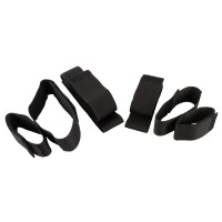 Bad Kitty Fessel-Set aus Gurtmaterial - 4-teilig - Schwarz