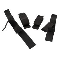 Bad Kitty Fessel-Set aus Gurtmaterial - 4-teilig - Schwarz