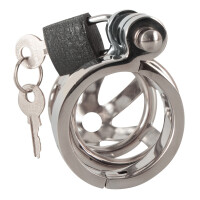 Peniskäfig aus Edelstahl mit Schloss & 3 Ringen