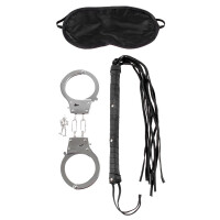 Fetisch-Set - Handschellen + Augenbinde + Flogger