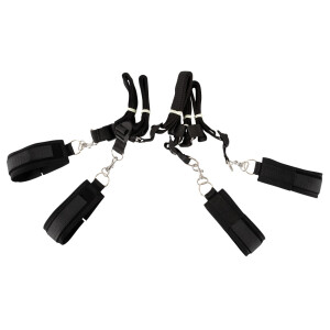 Fessel-Set für das Bett - 4 Fesseln mit Verbindungsstück