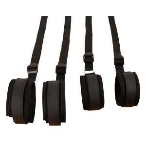 Fessel-Set für das Bett - 4 Fesseln mit Verbindungsstück