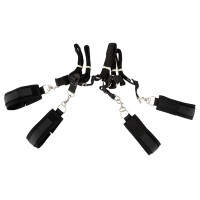 Fessel-Set für das Bett - 4 Fesseln mit Verbindungsstück