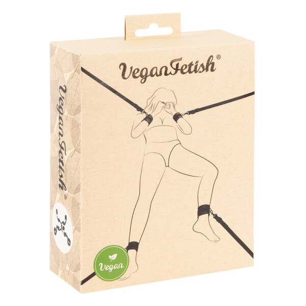 Bettfessel-Set in Leder-Optik - Vegan - Schwarz