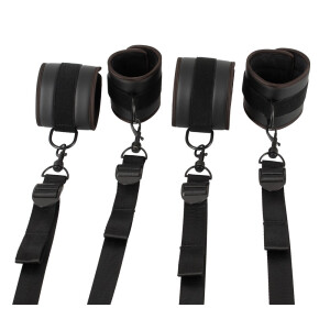 Bettfessel-Set in Leder-Optik - Vegan - Schwarz