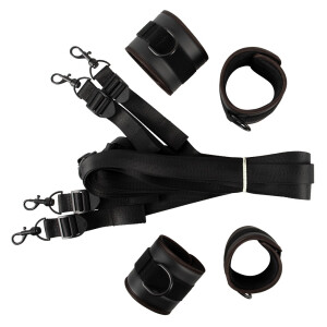 Bettfessel-Set in Leder-Optik - Vegan - Schwarz