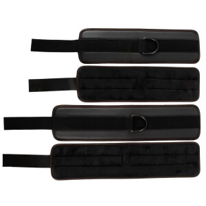 Bettfessel-Set in Leder-Optik - Vegan - Schwarz