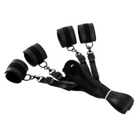 Bettfessel-Set in Leder-Optik - Vegan - Schwarz