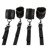 Bettfessel-Set in Leder-Optik - Vegan - Schwarz
