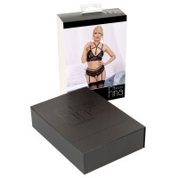 Abierta Fina - »BH plus Straps-Slip Set« - Schwarz