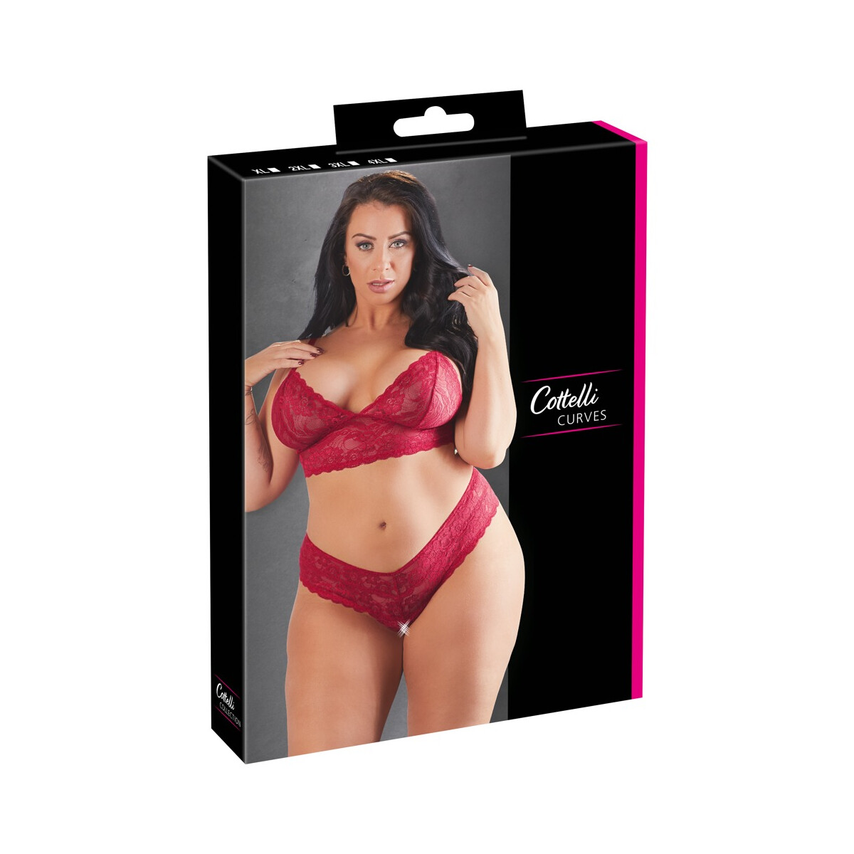 Soft-BH aus Spitze und String ouvert - Rot - Bis Grö&sz