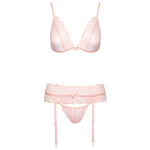 Soft-BH, Strapsgurt & String im Set von kissable - Rosa