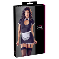 Servierkleid - Strapskleid mit Rüschen & Schürze