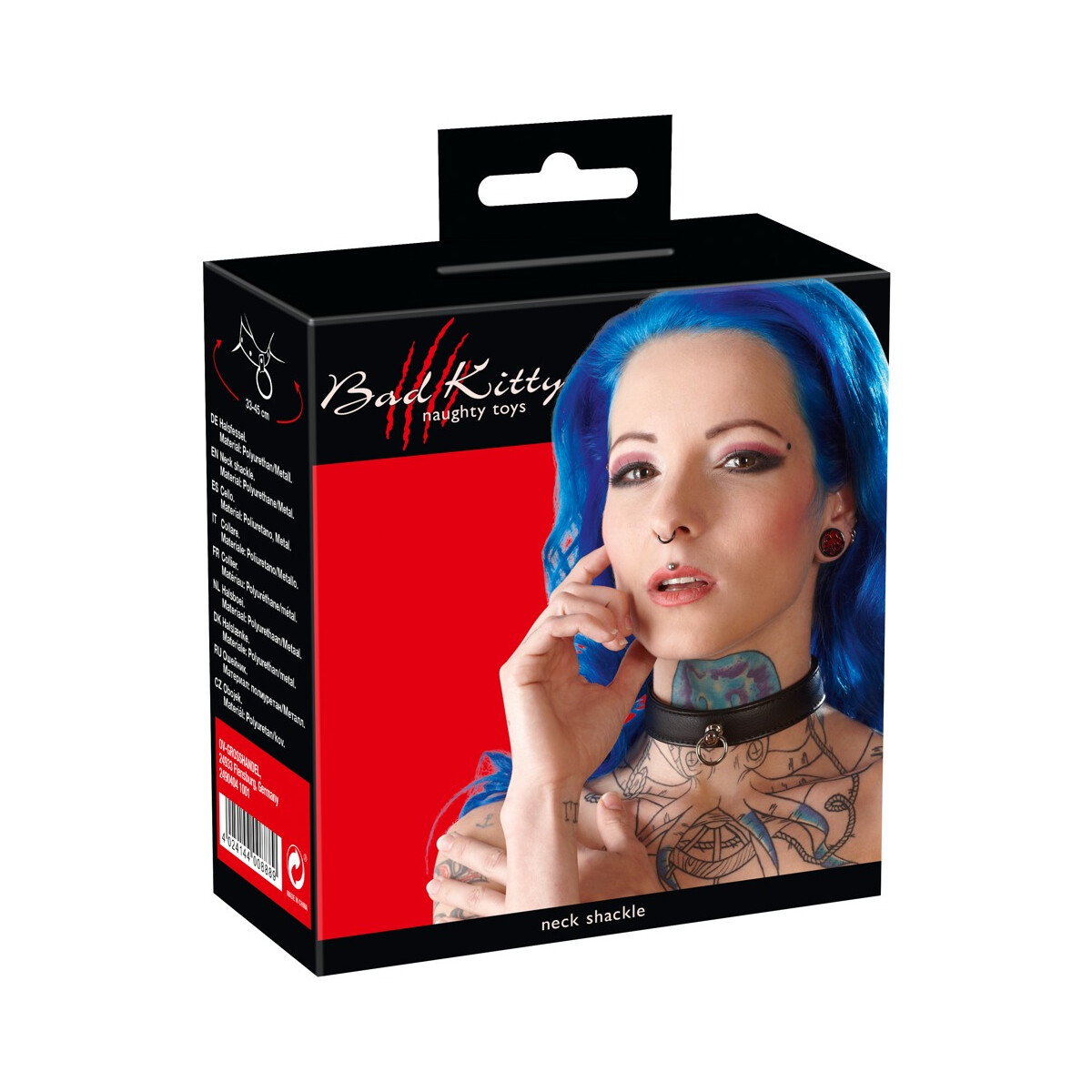 Halsfessel schwarz box