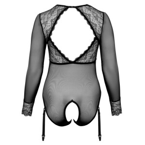 Cottelli CURVES Spitzen- und Powernet-Bodysuit