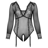 Cottelli CURVES Spitzen- und Powernet-Bodysuit