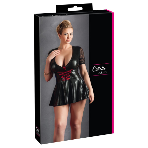 Kleid schwarz/rot XL