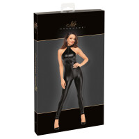 Noir Powerwetlook Strass Overall