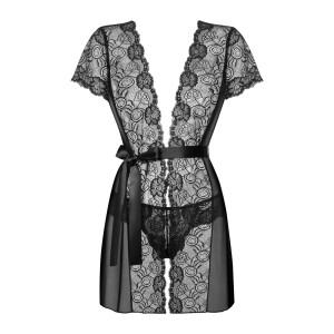 Obsessive Alluria Kimono-Set aus Spitze und Tüll