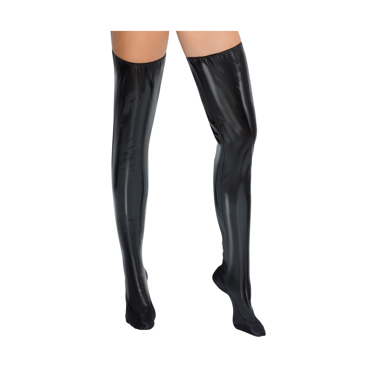 Bettstiefel aus Lack - Schwarz box