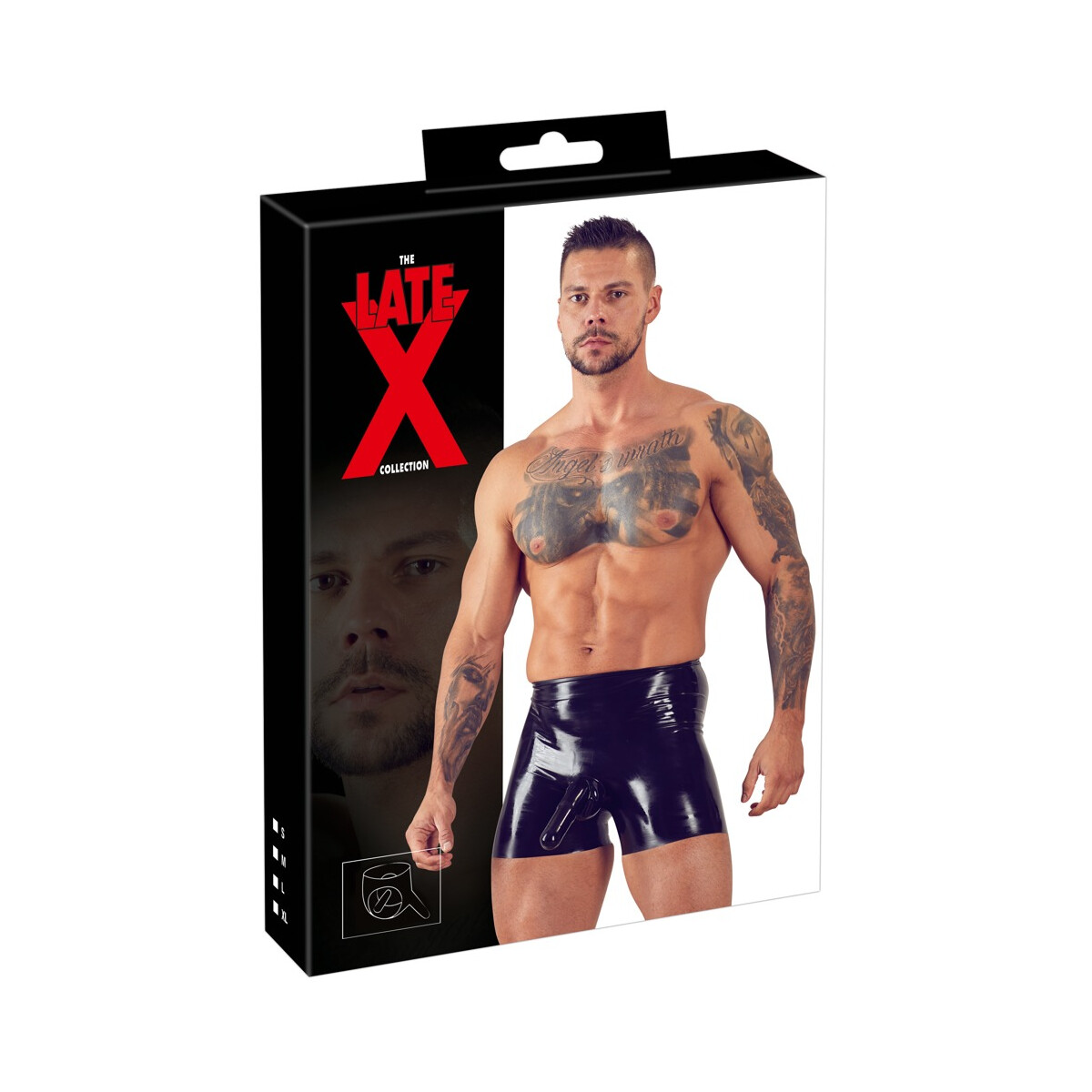 Latex Herren Slip schwarz