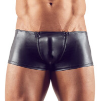 Herren Pants mit 2 Reißverschlüssen - Glänzend - Schwarz