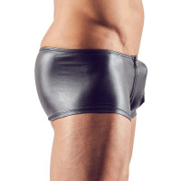 Herren Pants mit 2 Reißverschlüssen - Glänzend - Schwarz