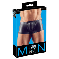 Herren Pants mit 2 Reißverschlüssen - Glänzend - Schwarz