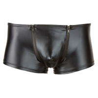 Herren Pants mit 2 Reißverschlüssen - Glänzend - Schwarz