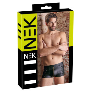 Herren Pants im Mattlook mit Schnürungen - Schwarz