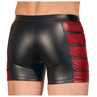 Herren Pants im Mattlook mit Reißverschluss - Schwarz/Rot